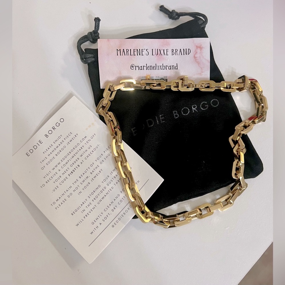 Eddie Borgo High-Shine Gold Link Necklace